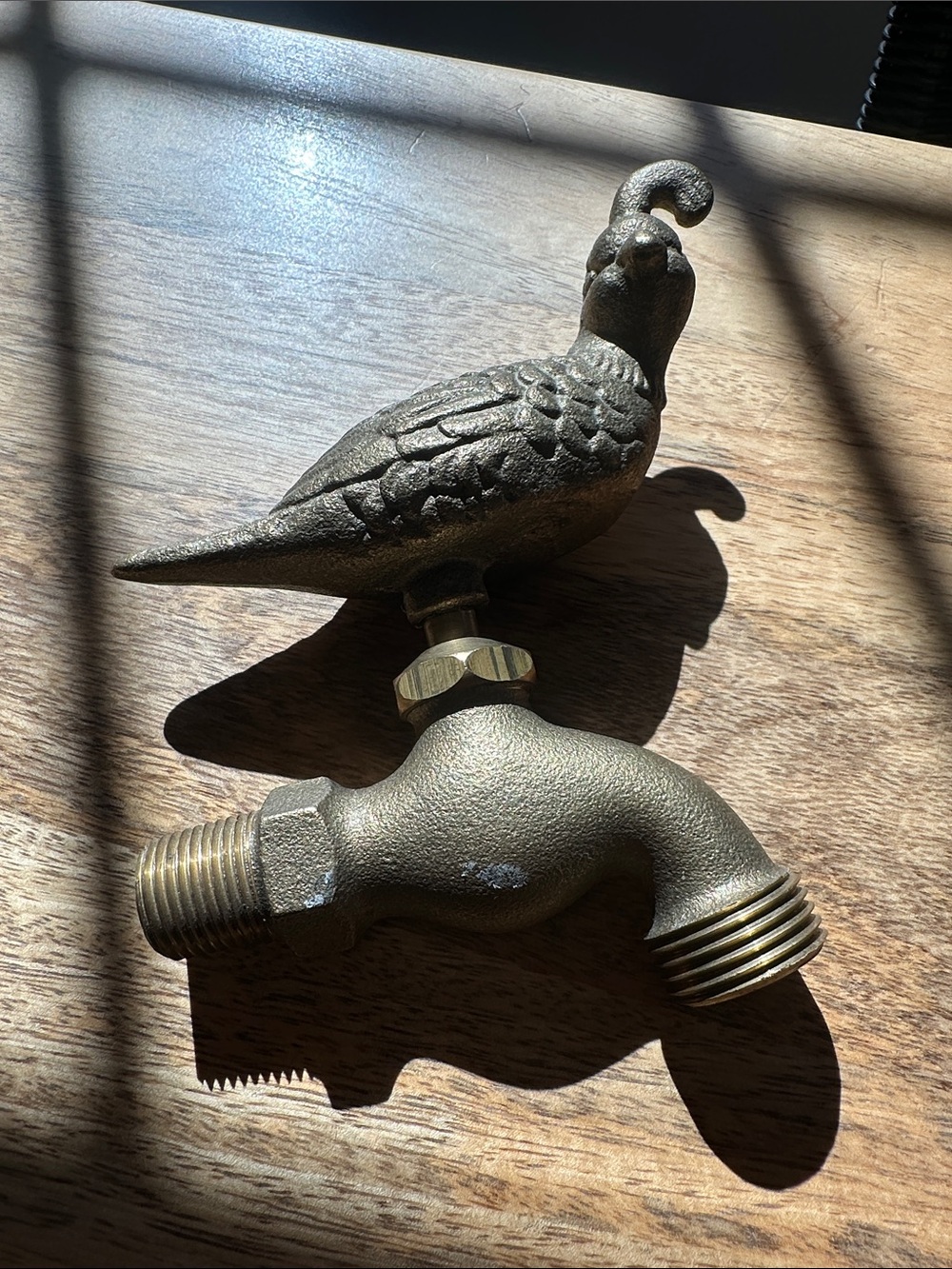 Vintage Flora & Fauna solid brass faucet